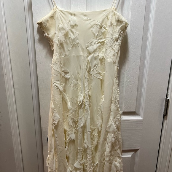 Sweet off white midi dress spaghetti straps - Picture 3 of 5